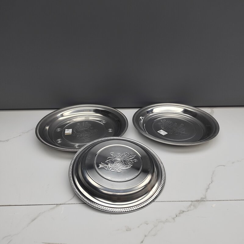 Metal Plate Manufacturer - High Quality Multi-Functional Household Stainless Steel Kitchen African Style Beautiful Flower Pattern