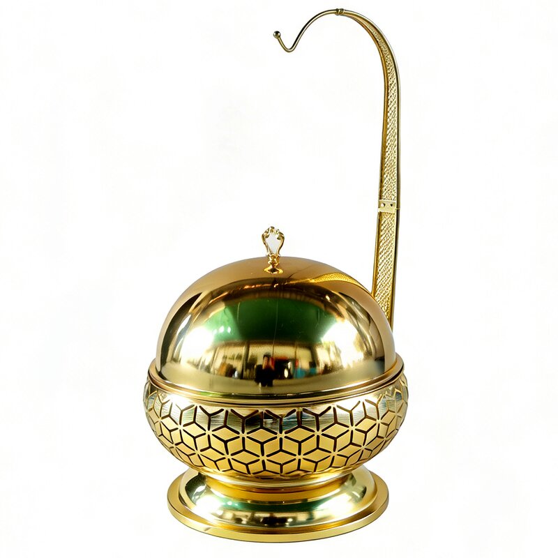 Chaffing Dishes Manufacturer - Party Wedding Table Setting Food Warmer Golden Fancy Elegant Cheffing With Hanging Glass Lid Gold