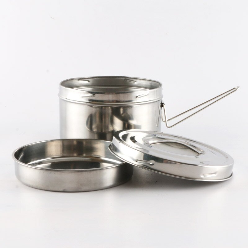 Metal Food Storage Container Manufacturer - Portable Reusable Bento Tiffin Box Stainless Steel Lunch Box Round for Kids