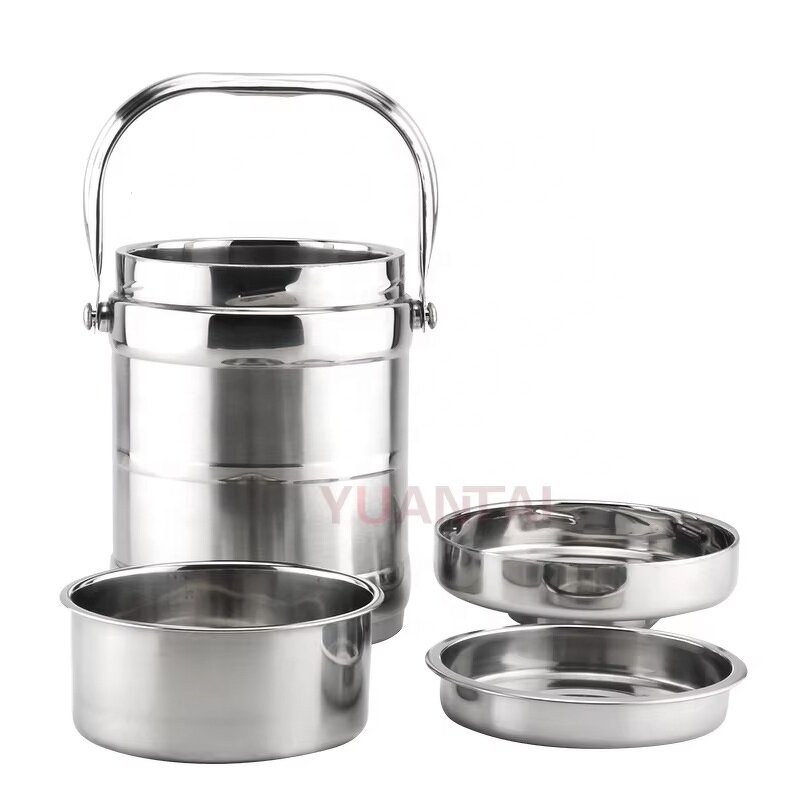 Food Carrier Manufacturer - Stainless Steel Double Wall Insulation Lunch Box Steel Soup Container