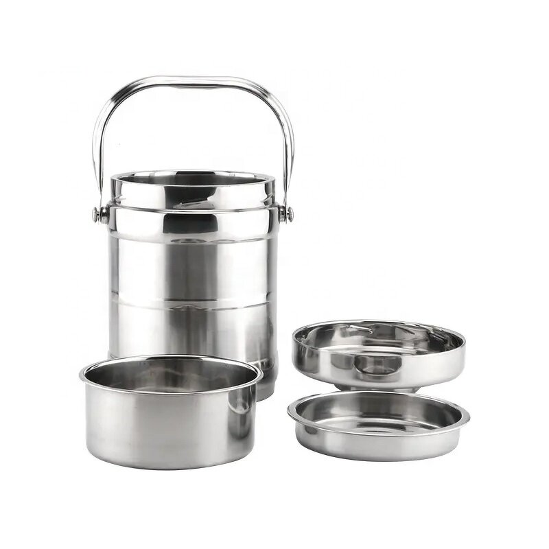 Food Carrier Manufacturer - Stainless Steel Double Wall Insulation Lunch Box Steel Soup Container