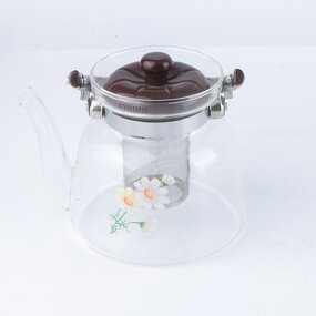 Glass Tea Pot Manufacturer - Top Seller 1200ml clear Cup Set High Borosilicate With Infuser Handle Suitable for Stovetop