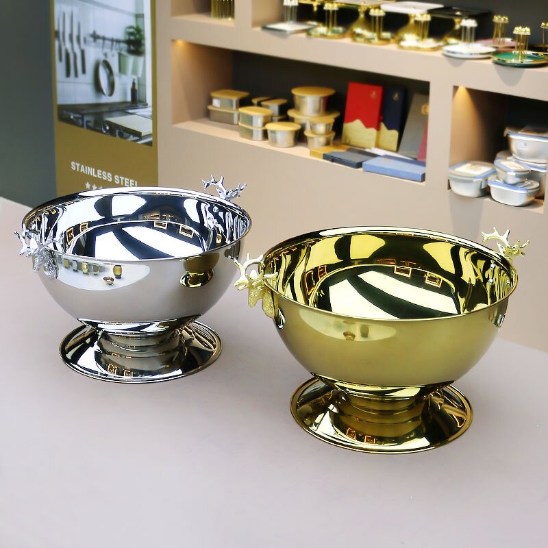 Wine Bucket Manufacturer - Big Ice Bowl Gold Regular Size Bar Chiller Champagne Beverage Cooler Party Ice Bowls