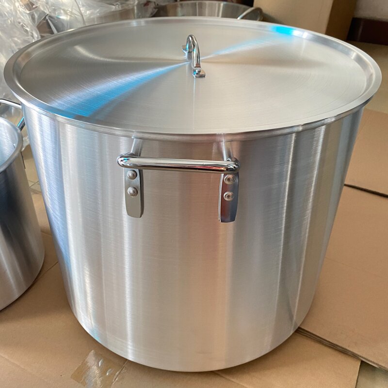 Cooking Pot Sets Manufacturer - Commercial Restaurant Big Catering 60QT 80QT 100QT Big Aluminum Soup Pot