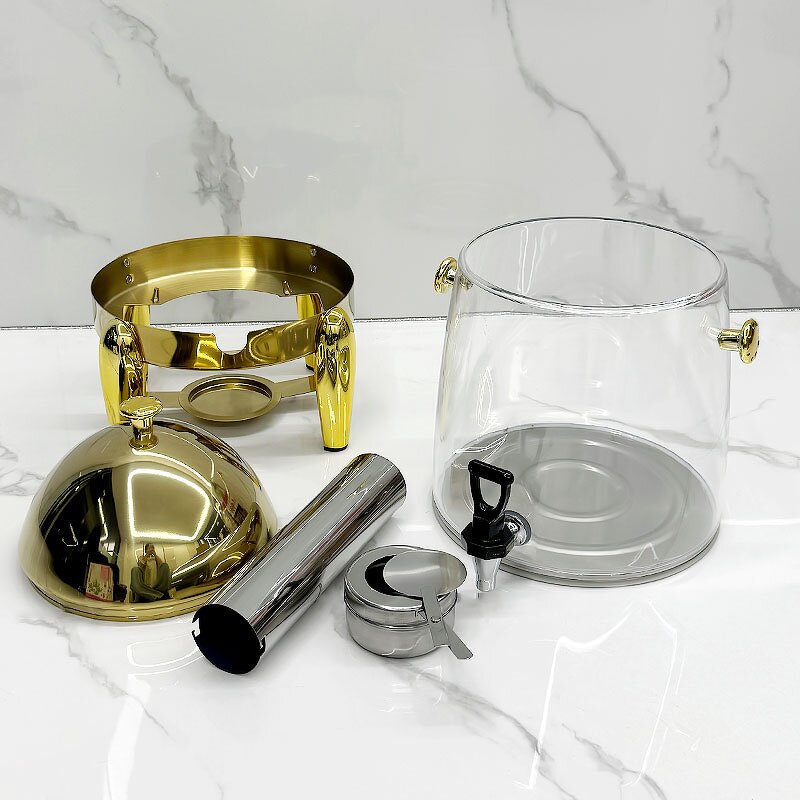 Juice Dispensers Manufacturer - Luxury Gold 12L Stainless Steel PC Drink Milk Coffee Soda Beverage Beer for Cafeteria