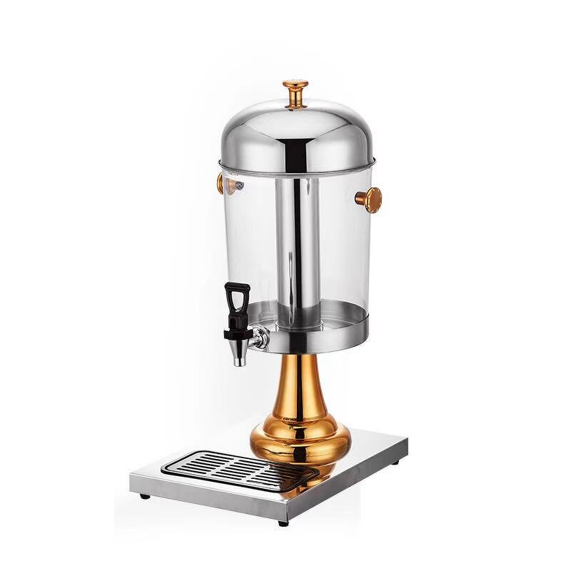 Cold Drink Dispenser Manufacturer - Catering Supplies Wholesale Food Server Buffet 2 tank Golden Commercial Fruit Juice
