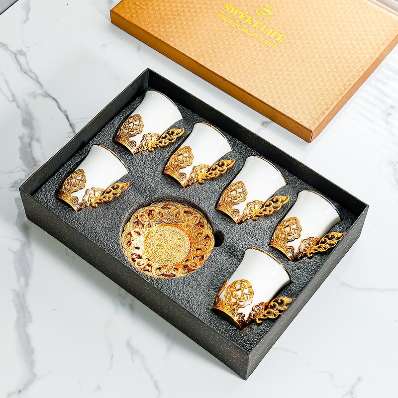 Tea Cup Set Manufacturer - Gold Ceramic Light Luxury Home English Afternoon High Appearance Level Exquisite Cup and Saucer