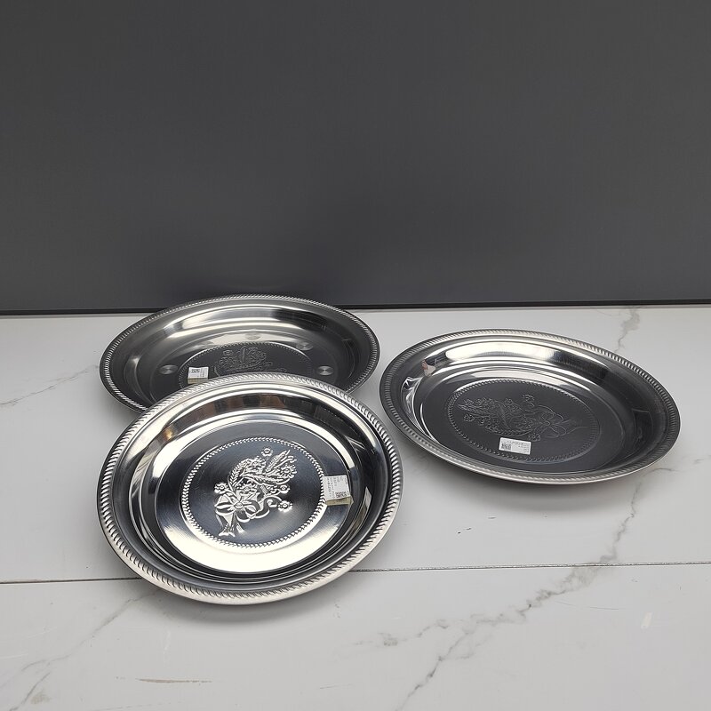 Metal Plate Manufacturer - High Quality Multi-Functional Household Stainless Steel Kitchen African Style Beautiful Flower Pattern