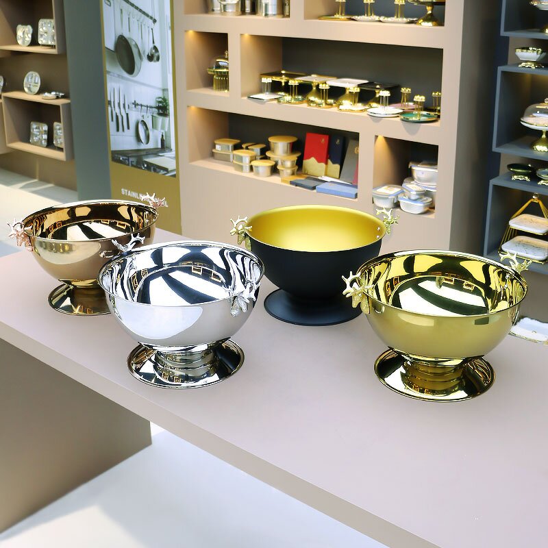 Wine Bucket Manufacturer - Big Ice Bowl Gold Regular Size Bar Chiller Champagne Beverage Cooler Party Ice Bowls