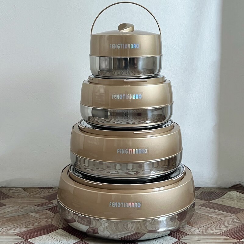 Food Storage Set Manufacturer - Dinnerware Large Capacity 4PCS Luxury Gift 2L+4L+6L+10L Stainless Steel & Container