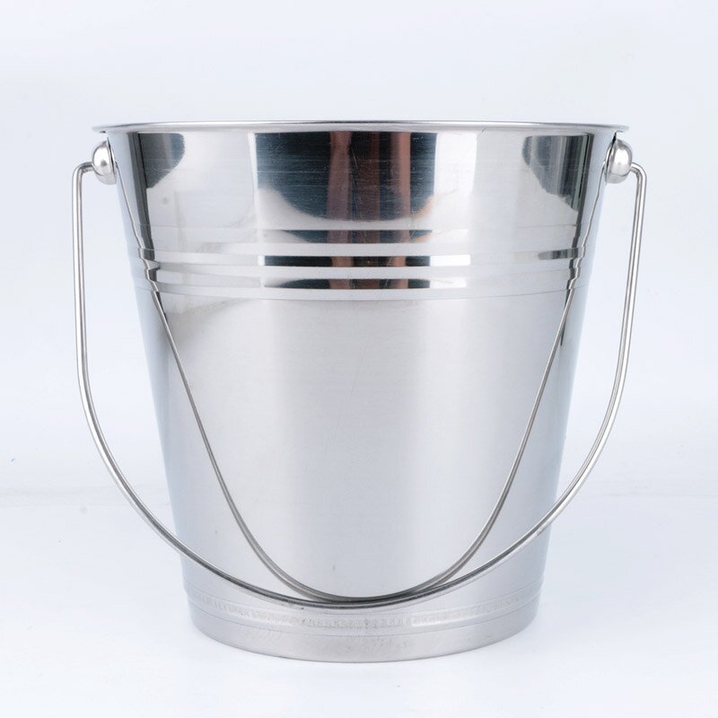 Ice Bucket Manufacturer - 1.5/2/3/4/5/6L Round Stainless Steel Metal Tin Beer Bottle Cooler for 6 Bottles With Matte Surface