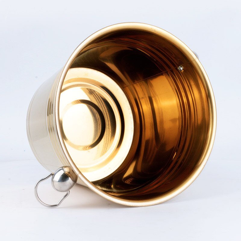 Ice Bucket Manufacturer - Custom Large 6L Luxury Stainless Steel Bar Champagne Beer Wine Bottle Cooler Gold Party