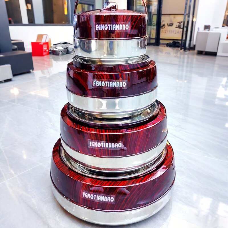 Food Storage Set Manufacturer - Dinnerware Large Capacity 4PCS Luxury Gift 2L+4L+6L+10L Stainless Steel & Container