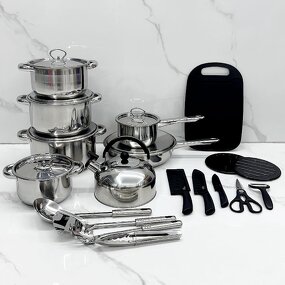 Kitchen Cookware Set Manufacturer - Multi-purpose Stainless Steel Induction Bottom Pots Pans for Gas for Home Cooking