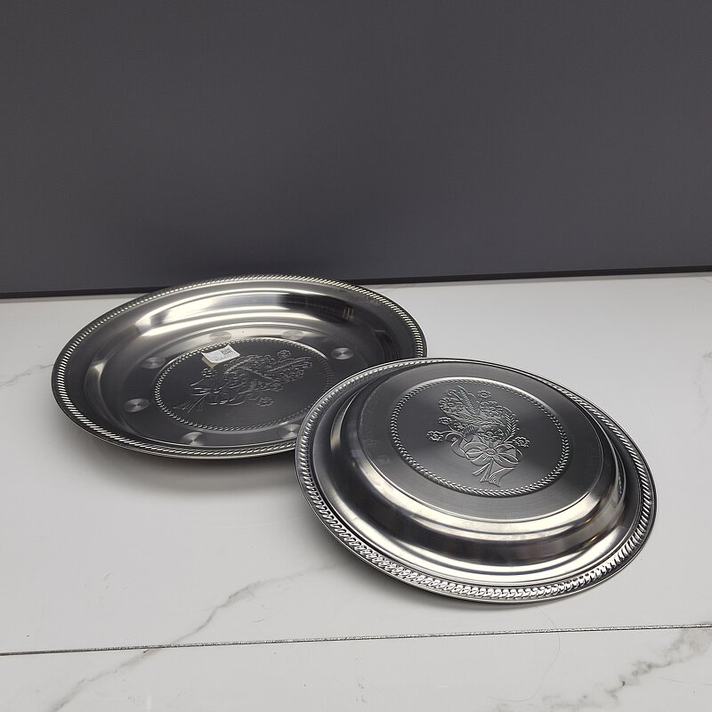 Metal Plate Manufacturer - High Quality Multi-Functional Household Stainless Steel Kitchen African Style Beautiful Flower Pattern