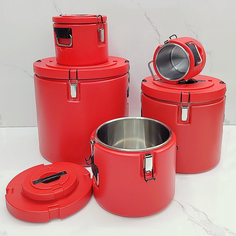Cooler Box Manufacturer - Large Capacity 5-Piece Set of Strong Stainless Steel Round for Keeping Food Cold and Warm for Kitchen