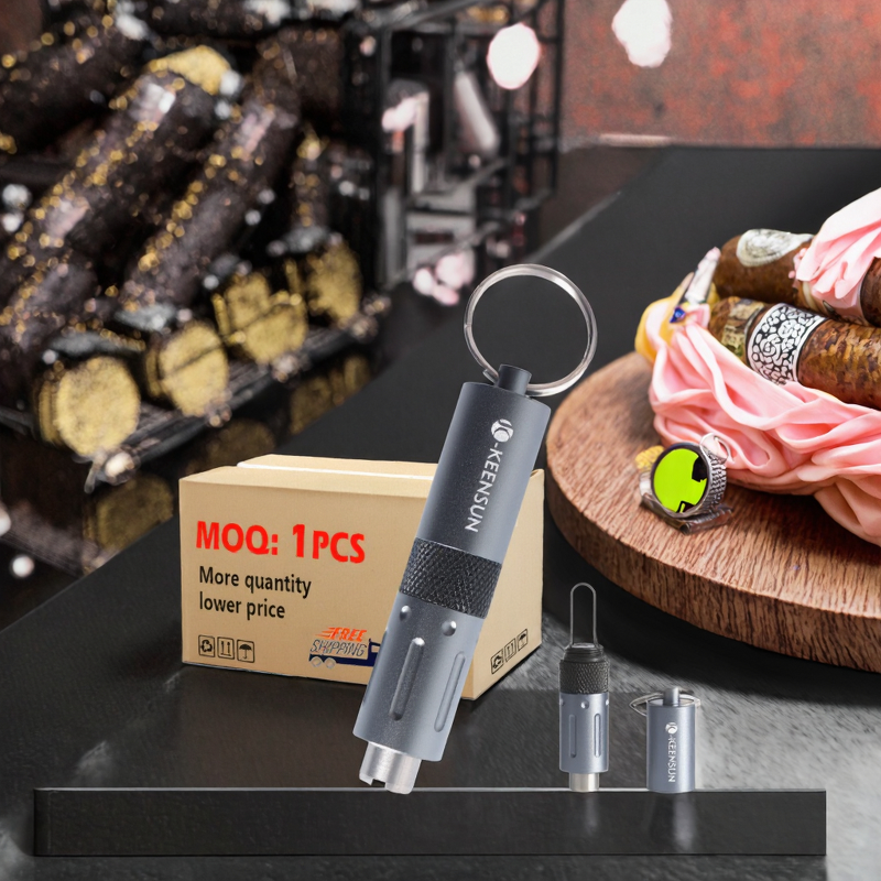 Cigar Cutter Manufacturer - Wholesale Luxury VCut with Built-in Punch Sharp Blade Metal Material Unique Gadgets Winning Product