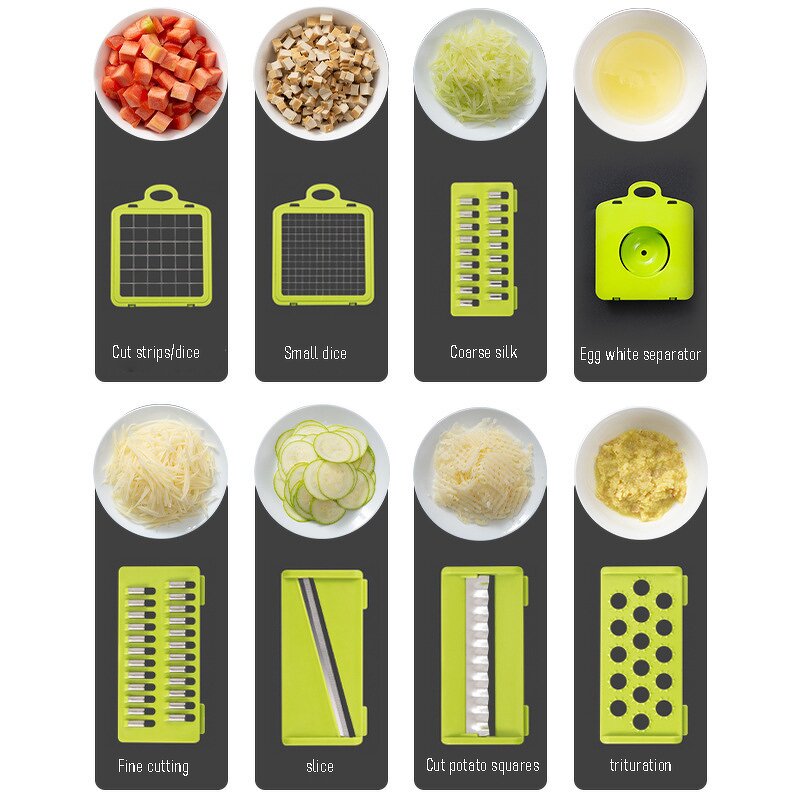 Vegetable Grater Manufacturer - Hot Onion Chopper Potato Slicer Multifunctional Veggie Chopper Food Chopper with Container