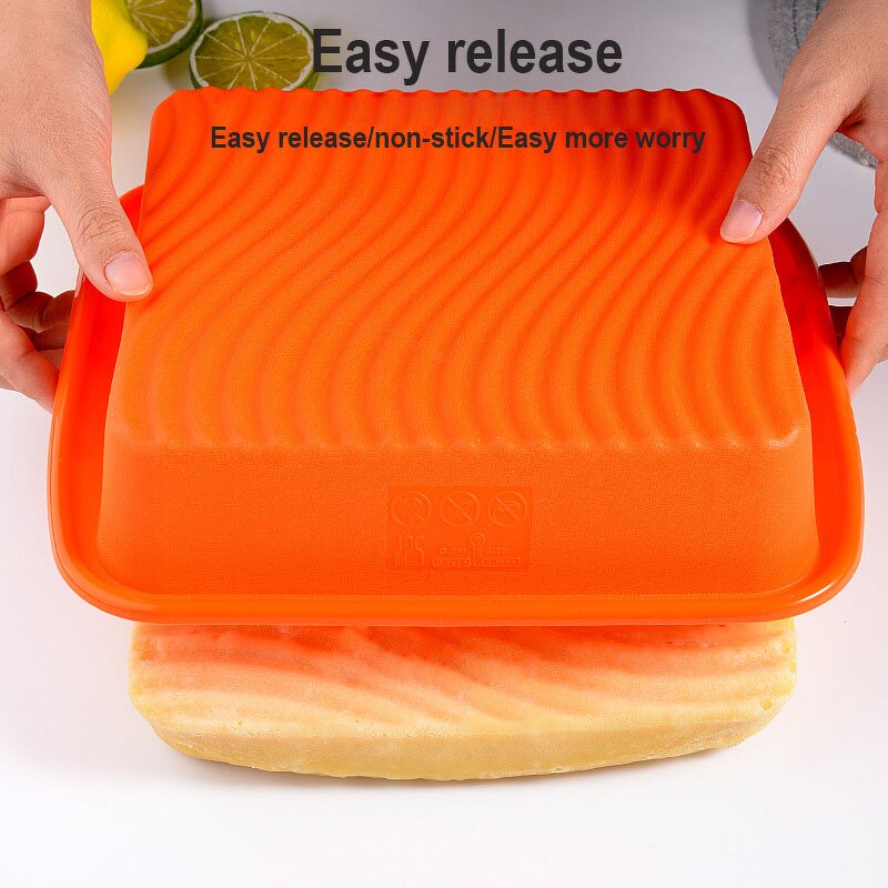 Cake Mold Manufacturer - Factory Customized Product Square Baking Tray Silicone Pan Baking Non-stick Bakeware