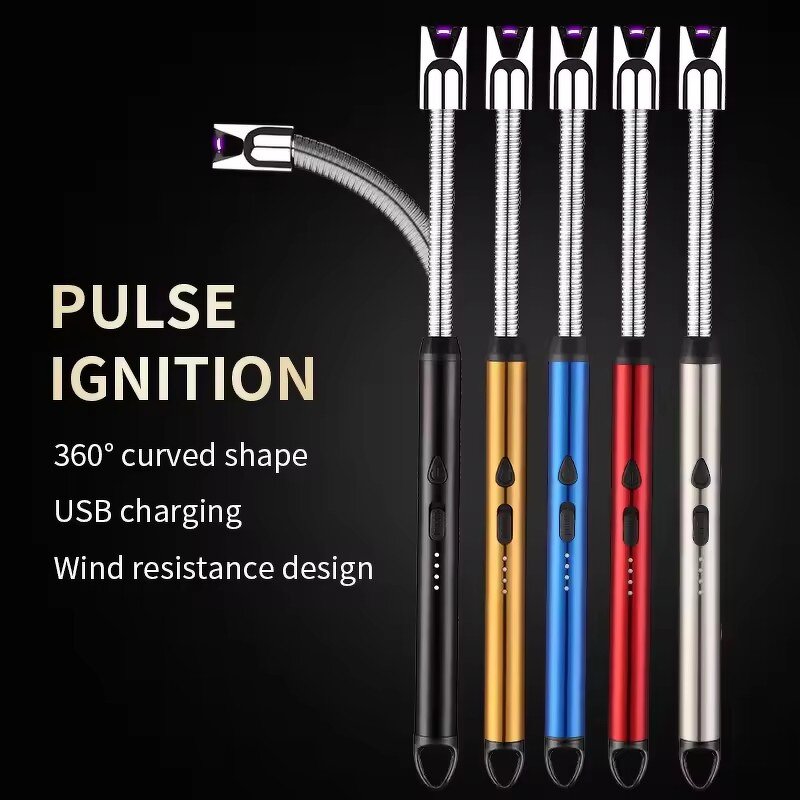 USB Electric Lighter Manufacturer - Fashion Windproof Rechargeable Multi-Function Arc Single Plasma for Kitchen Candle