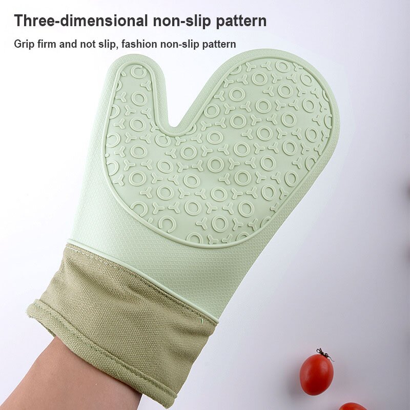 Potholder Manufacturer - New Silicone Oven Baking Microwave Mitts With Quilted Liner Heat Resistant Cooking Barbecue Glove