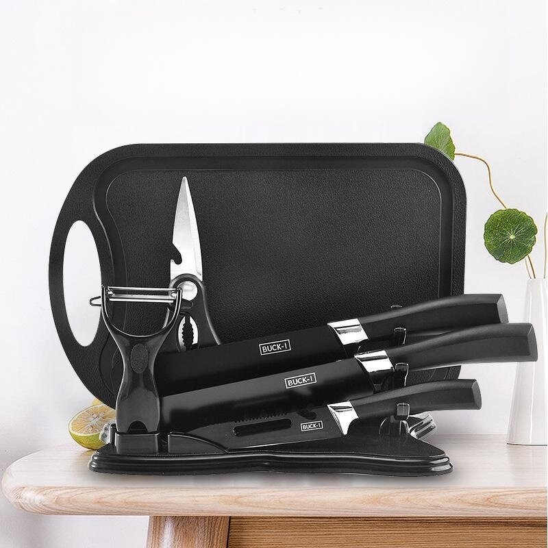Kitchen Knives Manufacturer - Wholesale Business Gifts Professional Black Spray Painted Stainless Steel Fruit Utensils Set