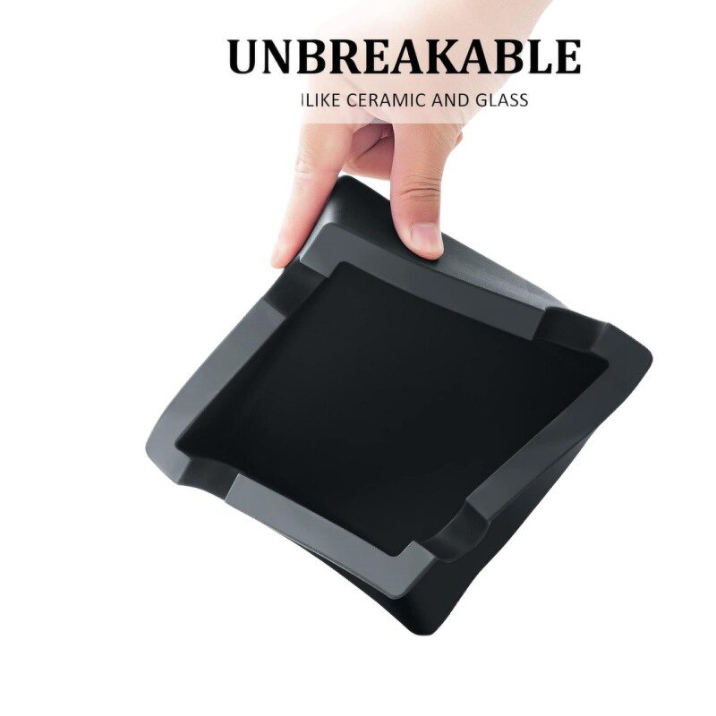 Silicone Cigar Ashtray Manufacturer - Travel Unbreakable Waterproof Square for Patio Outdoor or Home Decor for Home