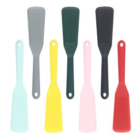 Silicone Turner Manufacturer - Long Handle Heat Resistant Kitchen Utensils Egg Steak Fish Frying Shovel Non-stick Mini Spatula