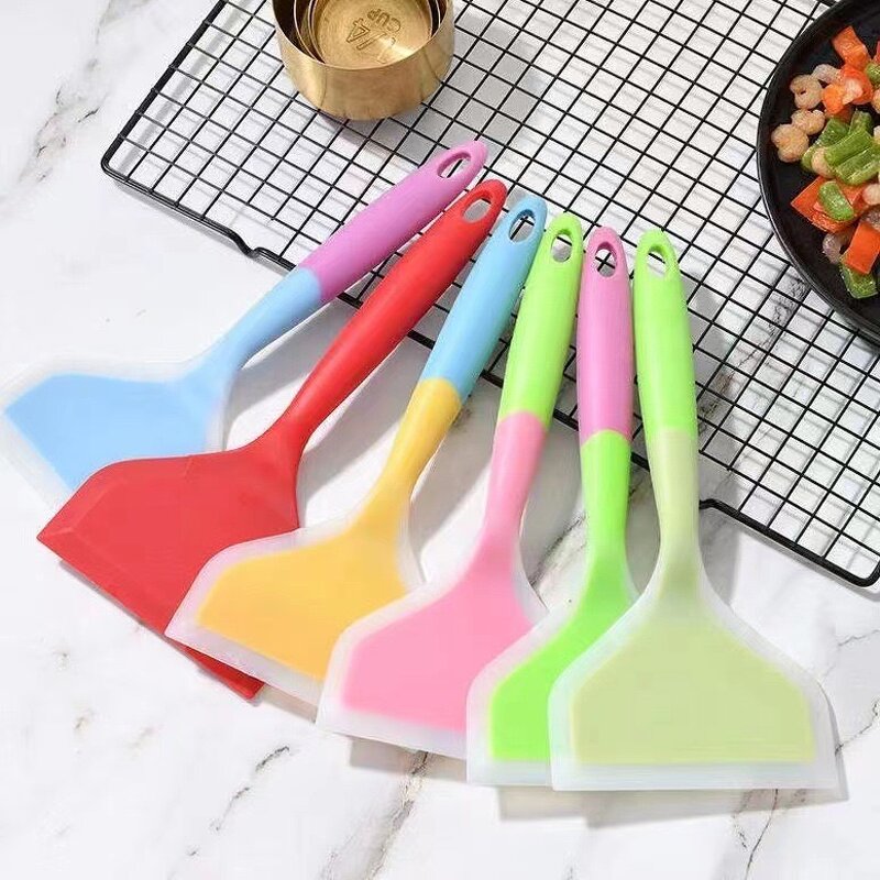 Kitchen Scraper Manufacturer - Silicone Cooking Utensils Spatula Beef Meat Egg Wide Pizza Tools Non-stick Shovel