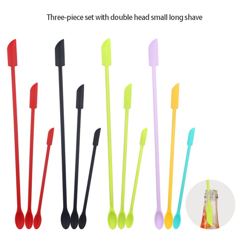 Silicone Scraper Manufacturer - Heat Resistant Kitchen Utensils Long Handled Mini Jam Multifunctional Double Headed