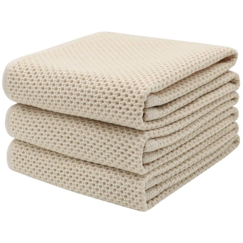 Kitchen Towel Manufacturer - Waffle Weave Custom Wholesale Sets 100% Cotton Soft Quick Drying Dish Towels