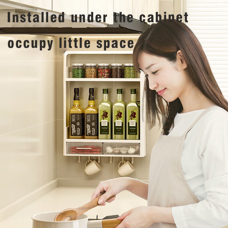 Knife Rack Manufacturer - Hot Sale Kitchen Storage Shelf Organizer Wall Mounted Storage Rack
