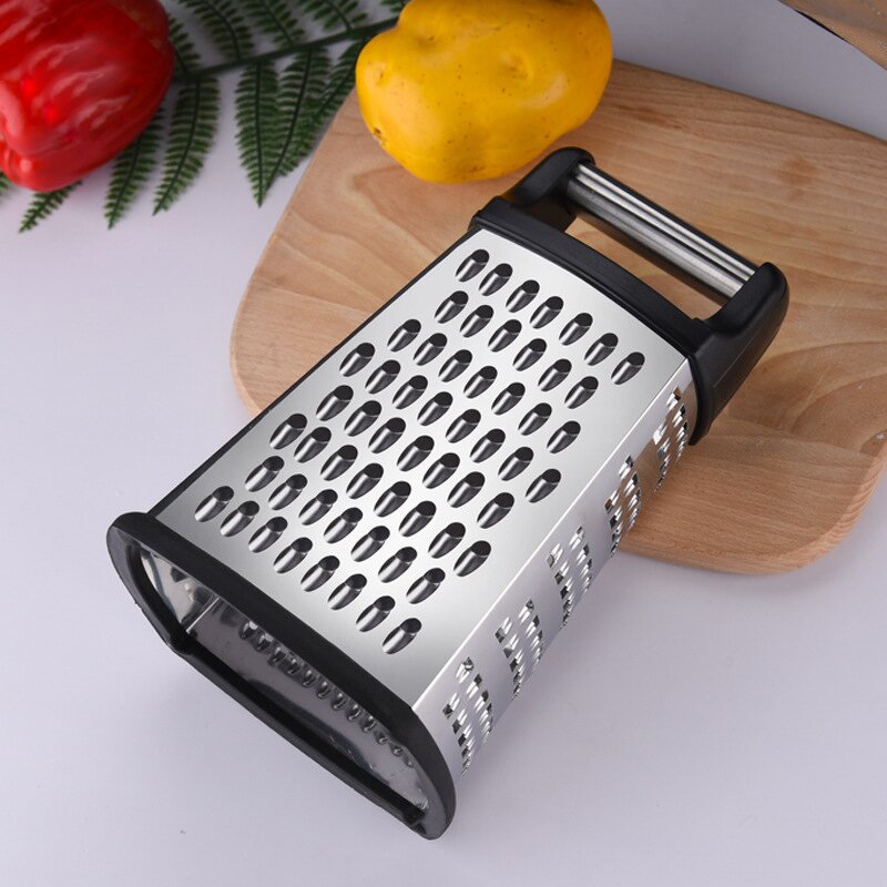 Box Grater Manufacturer - 4 Sides Multifunctional Cheese Zester Cheese Vegetable With Container