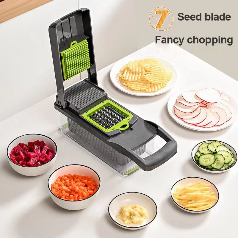 Vegetable Grater Manufacturer - Hot Onion Chopper Potato Slicer Multifunctional Veggie Chopper Food Chopper with Container