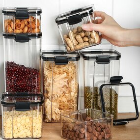 Food Storage Containers Manufacturer - New Trendy Eco Friendly Fridge Kitchen Box Stackable Pet Transparent Airtight Set
