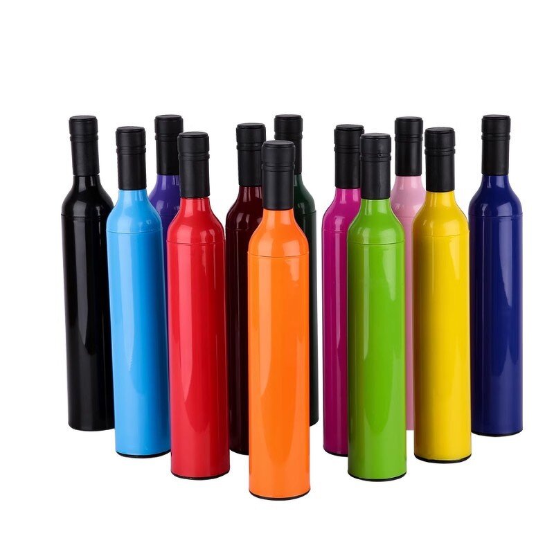 Umbrella Manufacturer - LS Factory Custom Logo Three-Folding Modern Design Wine Bottle Folding Function Manual Control