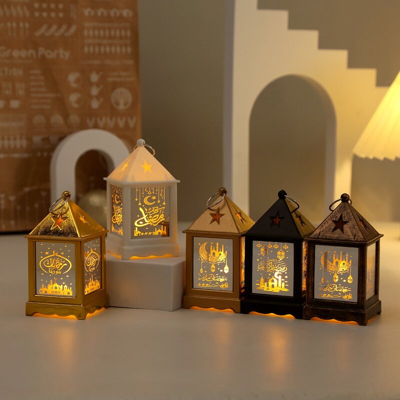 Ramadan Lantern Manufacturer - LED Light Plastic EID Mubarak Decorative Night Light Ornaments for Islamic Muslim Party Eid Decor