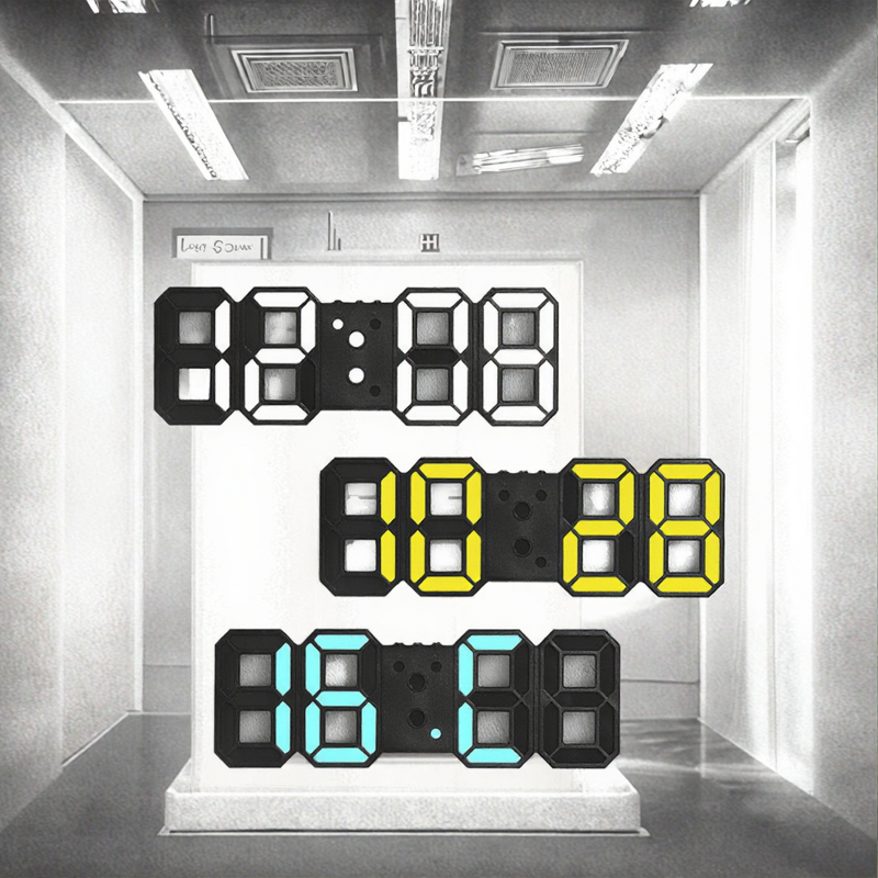 LED Digital Table Clock Manufacturer - Modern 3D Color Screen Desktop Calendar Plastic Wall-Mounted for Decorative Use or Gift