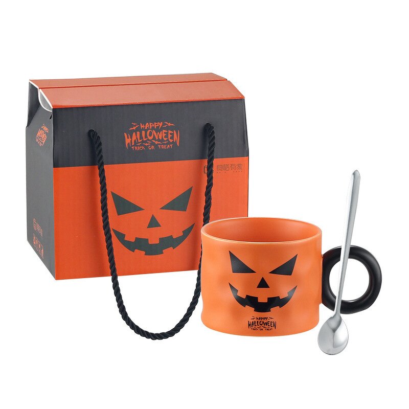 Stoneware Soup Cup Manufacturer - 400ml Halloween Large Capacity Ceramic Beverage Bulk Pack Restaurant Coffee