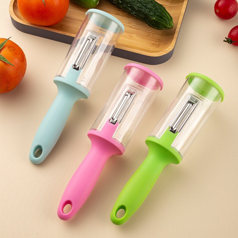 Food Peeler Manufacturer - New Product Ideas 2024 Kitchen Tools Multifunctional Potato Vegetable with Storage Box Plastic Opp