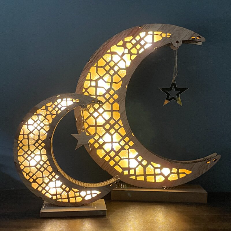 LED Star Moon Light Manufacturer - Eid Mubarak Decorative Lamp Muslin Light Home Art Craft
