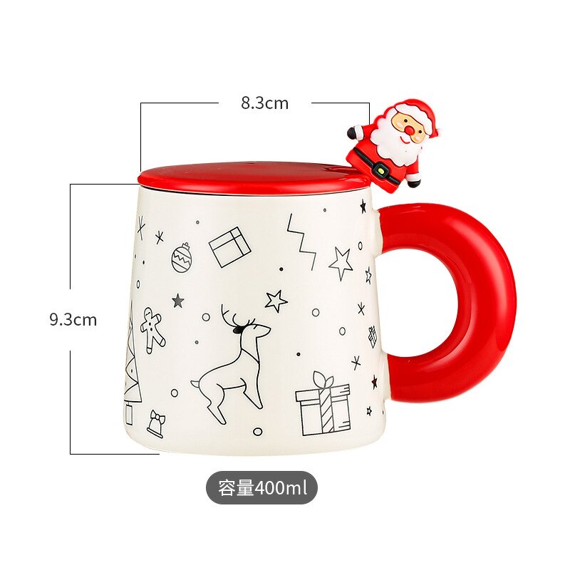 Ceramic Mug Manufacturer - Personality Color Contrast High Appearance Level Christmas Style Creative Santa Claus
