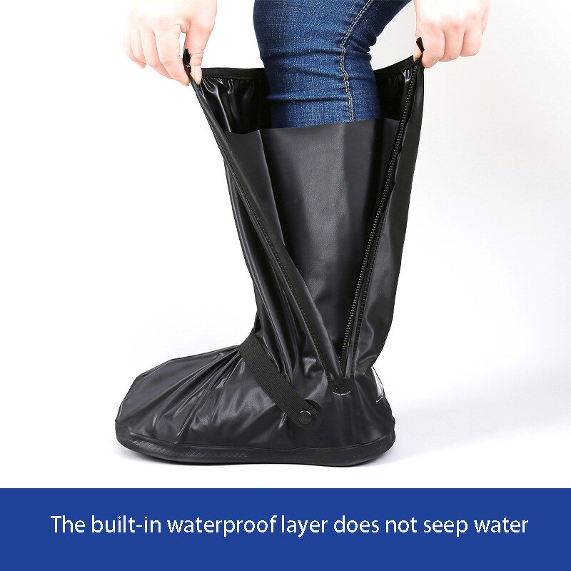 Rain Boot Cover Manufacturer - Wholesale PVC Long Antislip Outdoor Flat Slip-resistant Reusable Waterproof with Reflector
