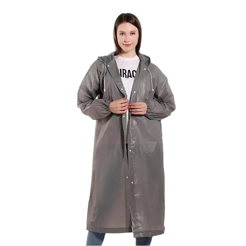 Poncho Raincoat Manufacturer - Customizable Logo Travel EVA Hood Waterproof Long Transparent Adult for Outdoor Work Camping Boys'