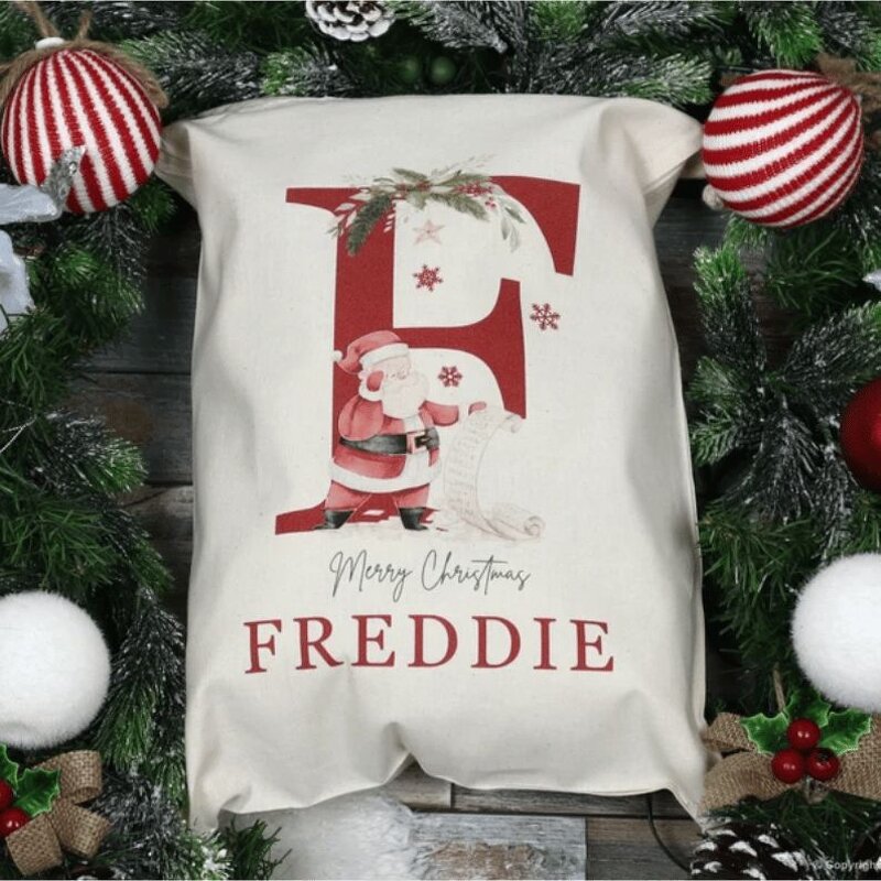 Christmas Santa Sack Manufacturer - Hot Selling Personalized and Customizable Santa Claus Snowman Linen for Family Party Decoration