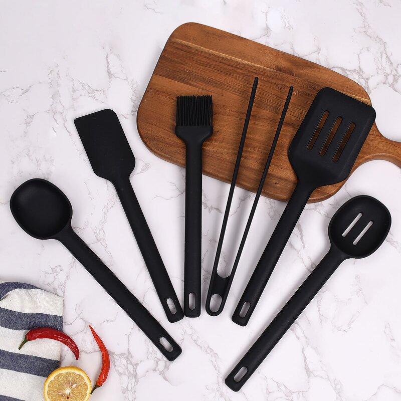 Kitchen Cooking Tools Set Manufacturer - Factory Wholesale 6PCS Non Stick Silicone Utensils