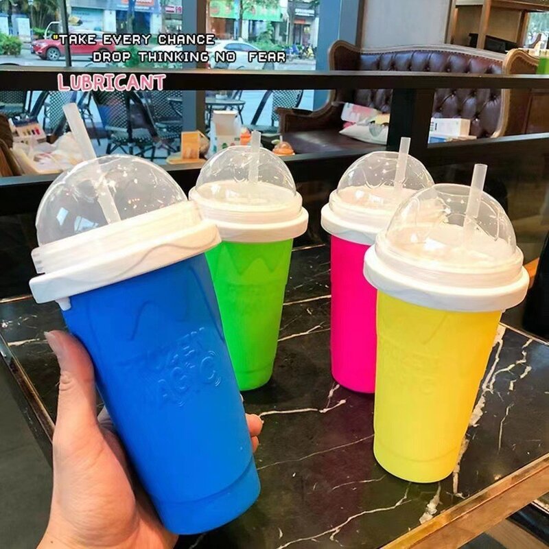 Ice Cream Maker Manufacturer - 2024 Hot Sale New Summer Colorful Frozen Magic Cup Silicone Slushy for Home