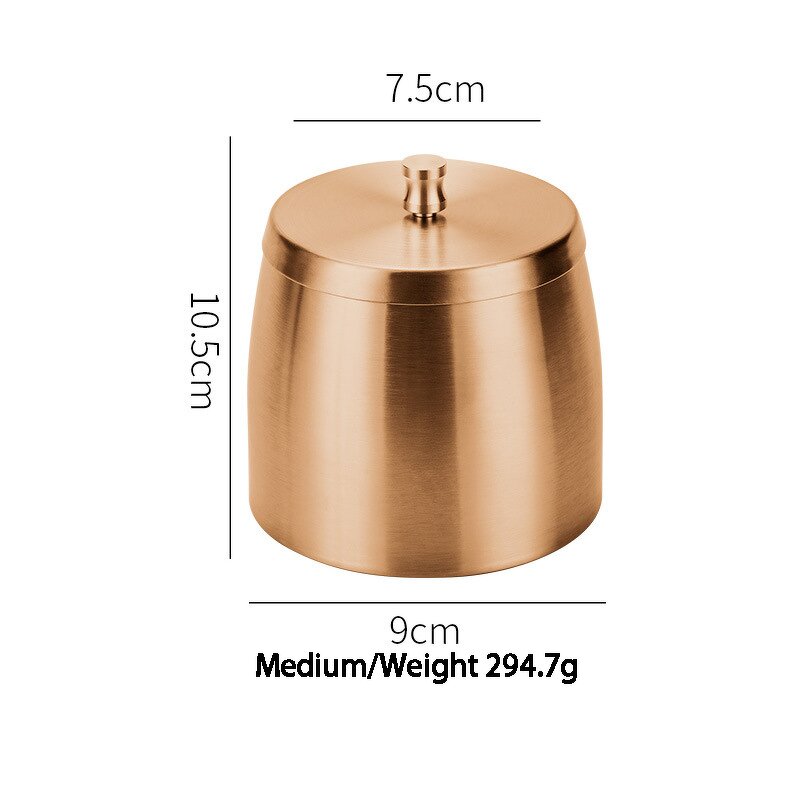 Ashtray Manufacturer - Modern Popular Rose Gold Stainless Steel With Lid Innovative Cigarette