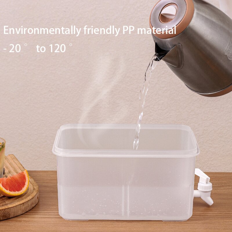 Cold Water Jug Manufacturer - 3.5L Capacity Plastic Kettle With Faucet Ice Juice Black Tea Water Fridge Storage Box Dispensers