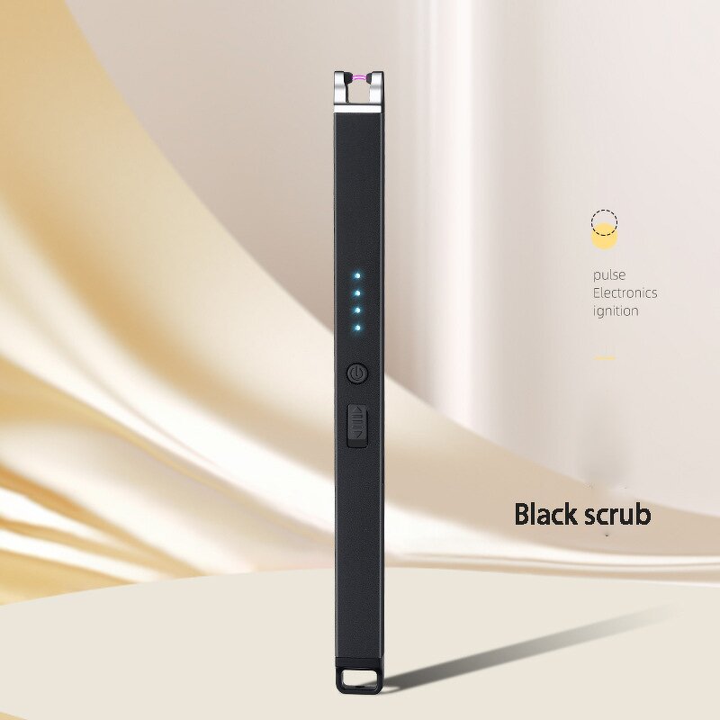 Electric Lighter Manufacturer - Wholesale Metal Customized Logo Single Arc USB Kitchen Flameless Candle